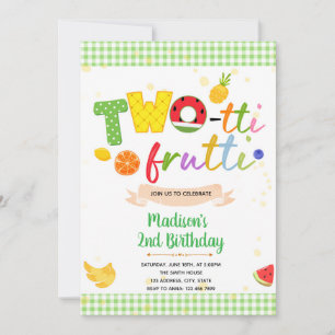 TWOtti Frutti Birthday Invitation