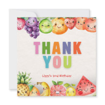 Twotti Frutti Fruit Theme Thank you card