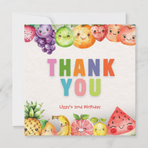 Twotti Frutti Fruit Theme Thank you card