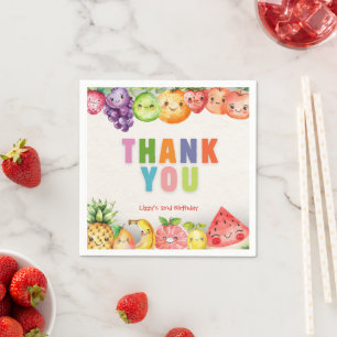 Twotti Frutti Fruit Theme Thank you Napkin