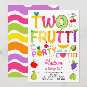 Twotti Frutti Party Cutie Birthday Invitation