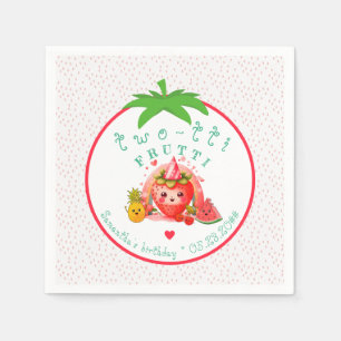 TWOTTI Tutti Frutti Summer Fruit Kids 2nd Birthday Napkin