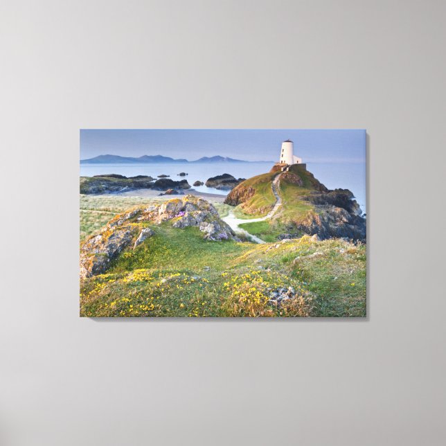Twr Mawr Lighthouse On Llanddwyn Island Canvas Print (Front)