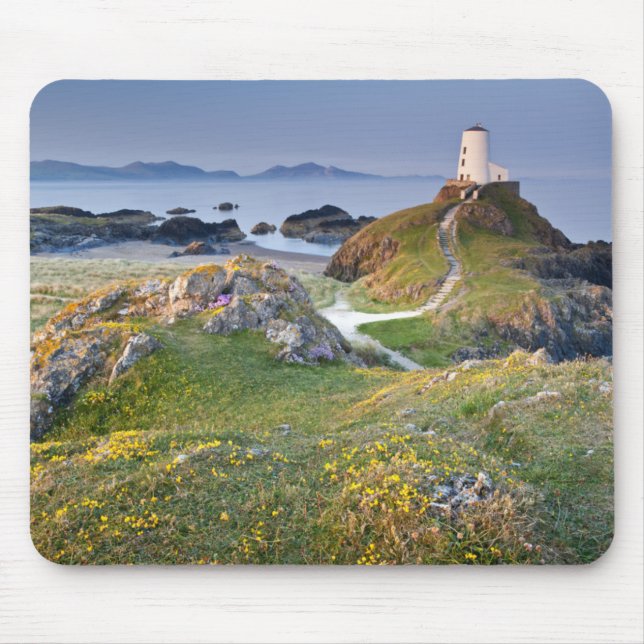 Twr Mawr Lighthouse On Llanddwyn Island Mouse Mat (Front)