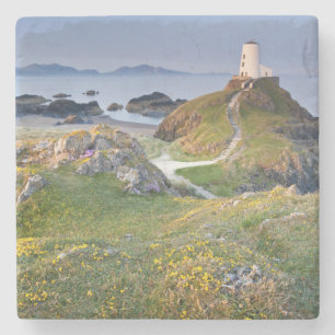 Twr Mawr Lighthouse On Llanddwyn Island Stone Coaster
