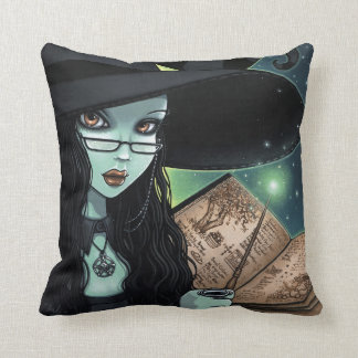 Twyla Samhain Witch Halloween Fantasy Throw Pillow