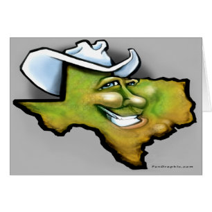 TX Hill Country Cartoon Map Card