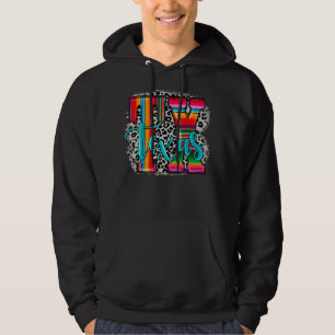 Tx Texas Serape Leopard Pattern Western Pattern Hoodie