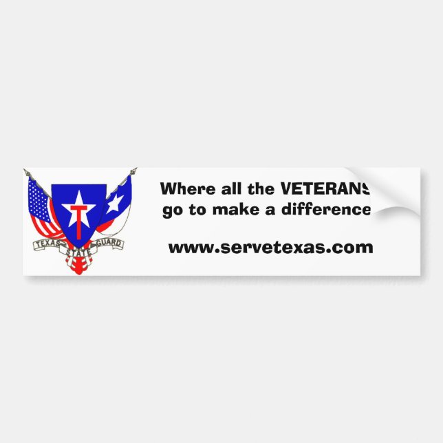 TXSG Where all the VETERANSgo... Bumper Sticker (Front)