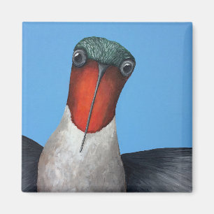 Ty, a Ruby Throated Hummingbird Magnet