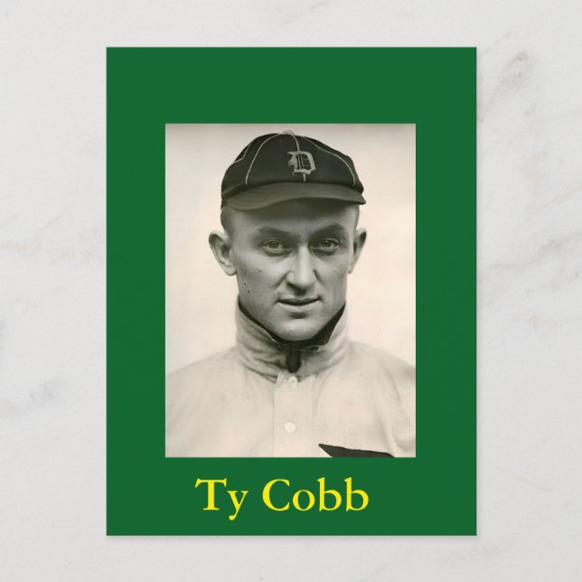 Ty Cobb Wall Art Tapestery Postcard (Front)