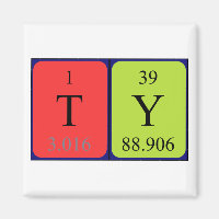 Ty periodic table name magnet