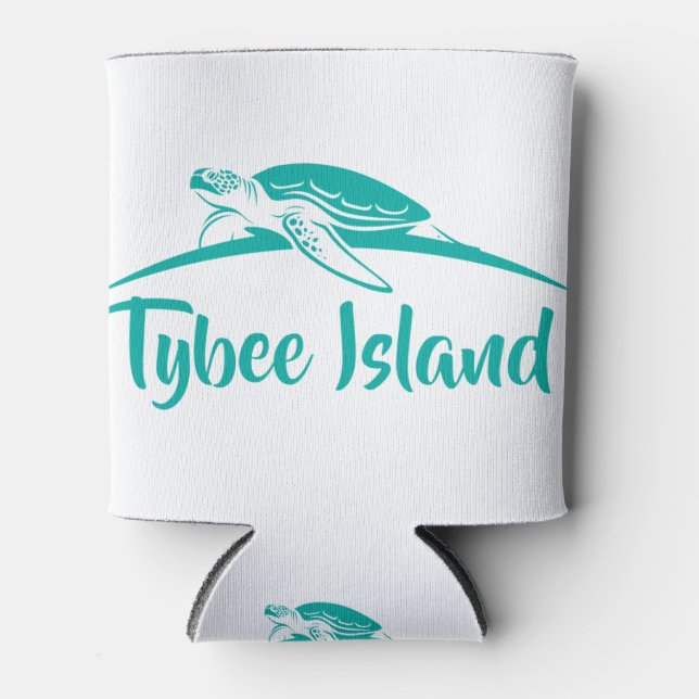 Tybee Green Turtle Can Cooler (Front)