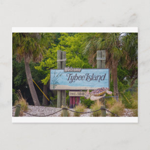 tybee island beach postcard