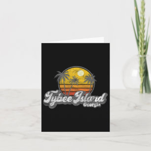 Tybee Island Ga Retro 70's Vintage Surfer Gift Card