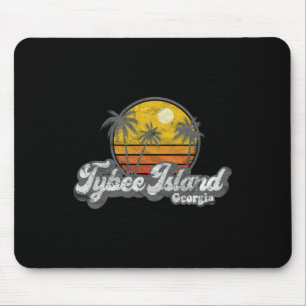 Tybee Island Ga Retro 70's Vintage Surfer Gift Mouse Mat
