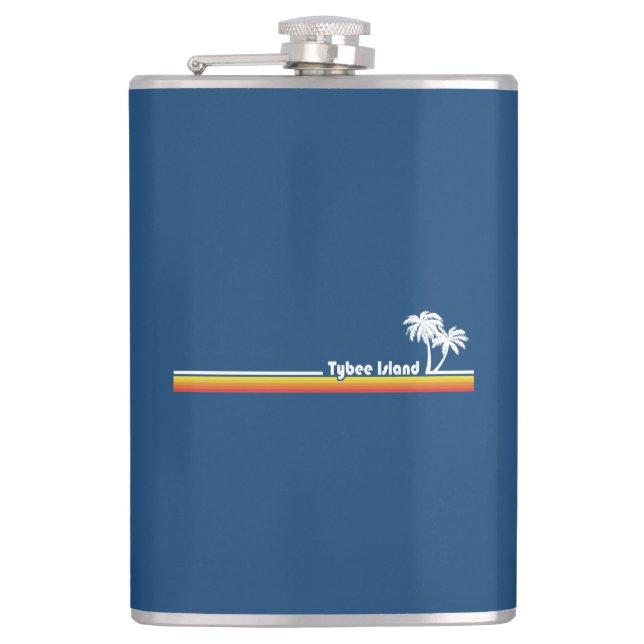 Tybee Island Georgia Hip Flask (Front)