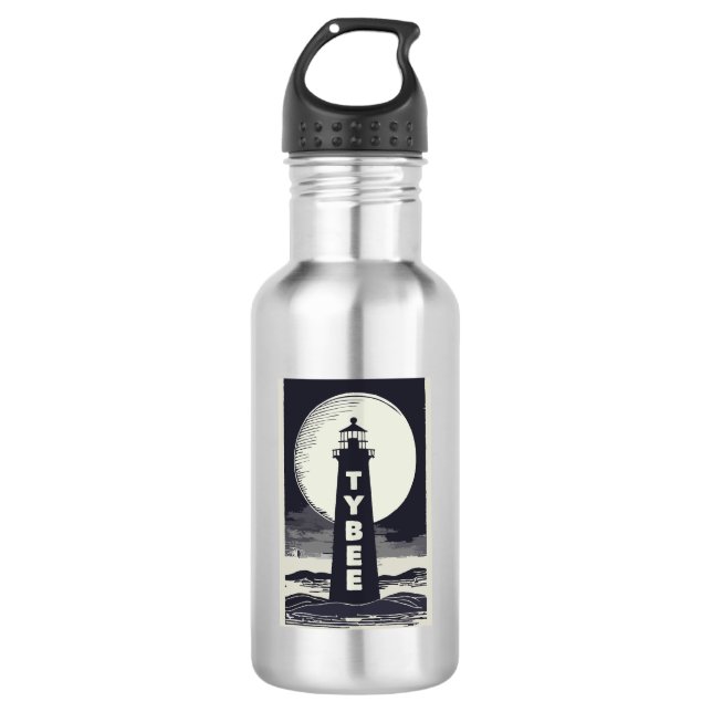 Tybee Island Georgia Lighthouse Moon 532 Ml Water Bottle (Front)