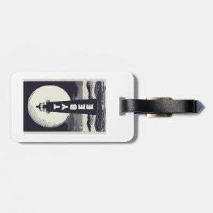 Tybee Island Georgia Lighthouse Moon Luggage Tag