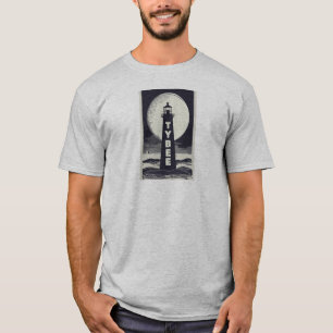 Tybee Island Georgia Lighthouse Moon T-Shirt