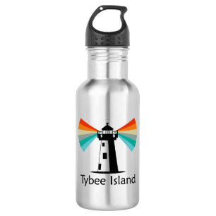 Tybee Island Georgia Lighthouse Rainbow 532 Ml Water Bottle