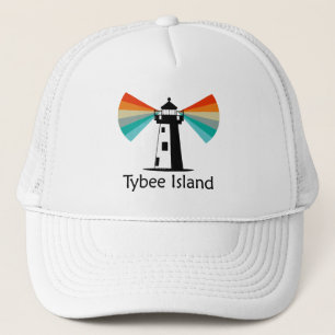 Tybee Island Georgia Lighthouse Rainbow Trucker Hat
