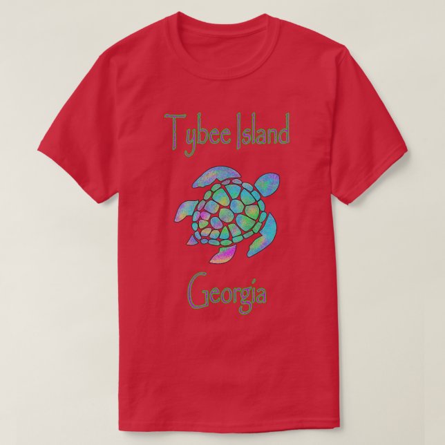 Tybee Island Georgia Sea Turtle T-Shirt (Design Front)