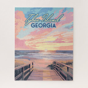 Tybee Island Georgia Sunrise Beach Savannah Jigsaw Puzzle