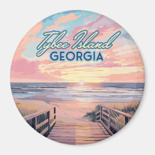 Tybee Island Georgia Sunrise Beach Savannah Magnet