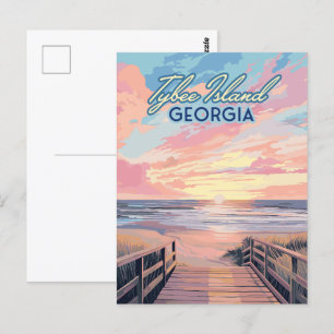 Tybee Island Georgia Sunrise Beach Savannah Postcard