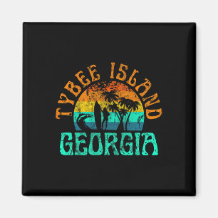 Tybee Island Georgia Surfing Beach Ocean Waves Sur Magnet