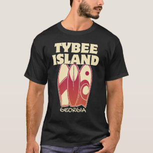 TYBEE ISLAND GEORGIA Surfing Vintage Surfboards Re T-Shirt