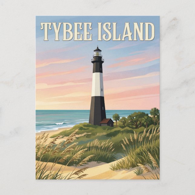 Tybee Island Light Postcard (Front)