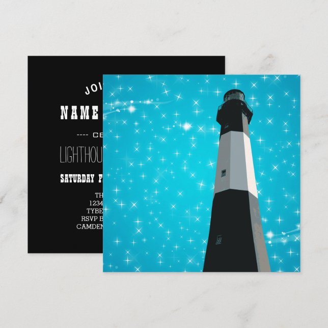 tybee island light station invitation (Front/Back)