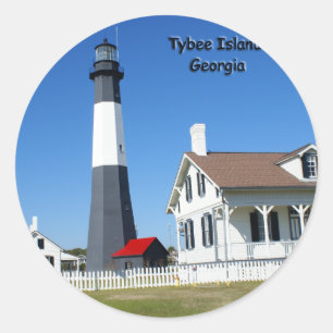 Tybee Island Lighthouse Classic Round Sticker