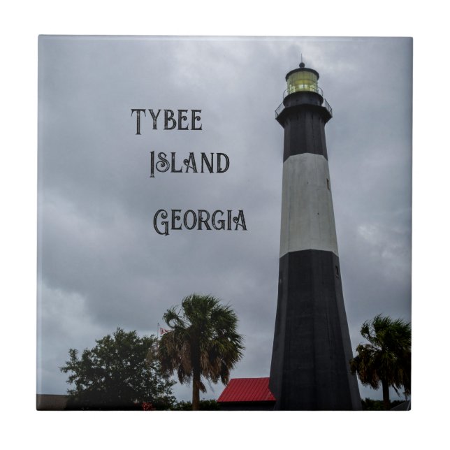 Tybee Island Lighthouse Georgia Tile (Front)