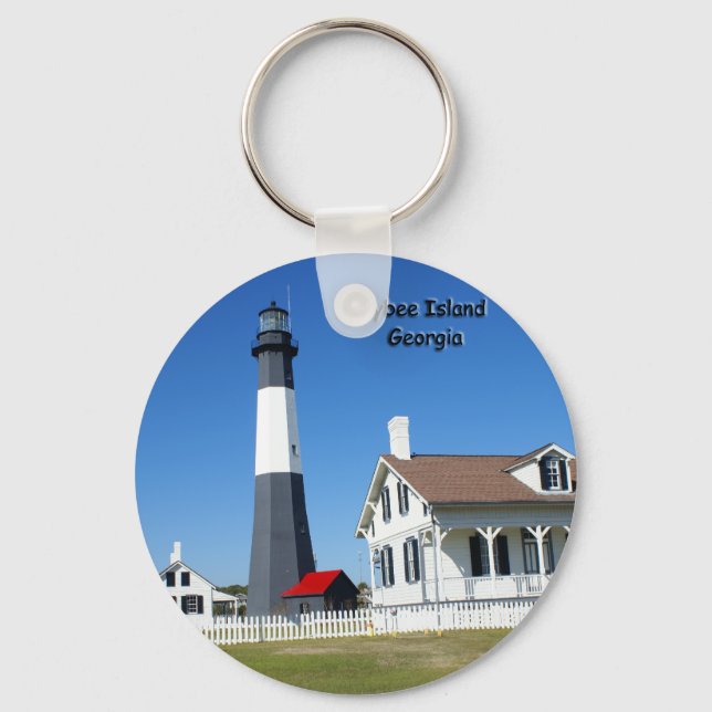 Tybee Island Lighthouse Key Ring (Front)