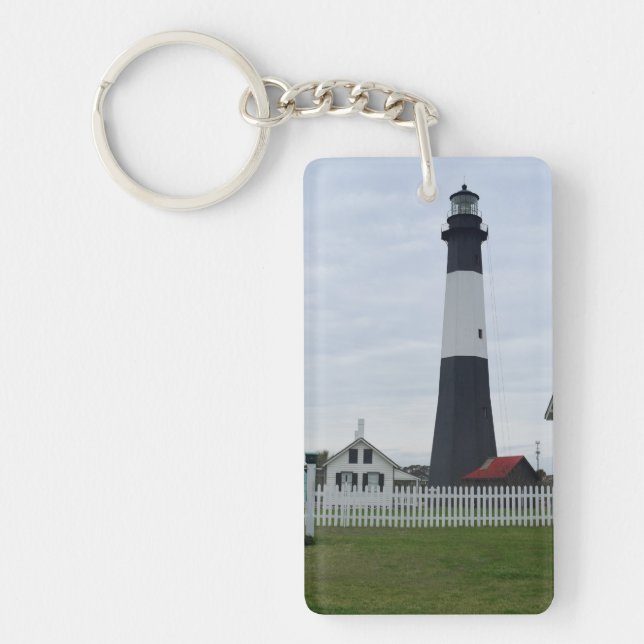 Tybee Island Lighthouse  Key Ring (Front)