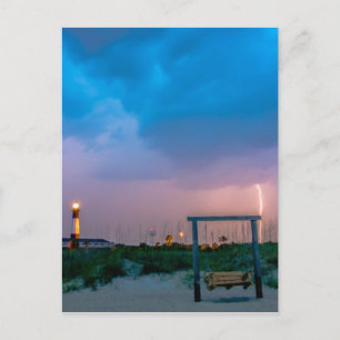 tybee island lighthouse savannah georgia ocean be postcard