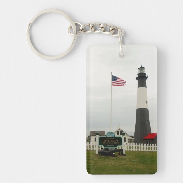 Tybee Island Lighthouse Station Key Ring (Front)