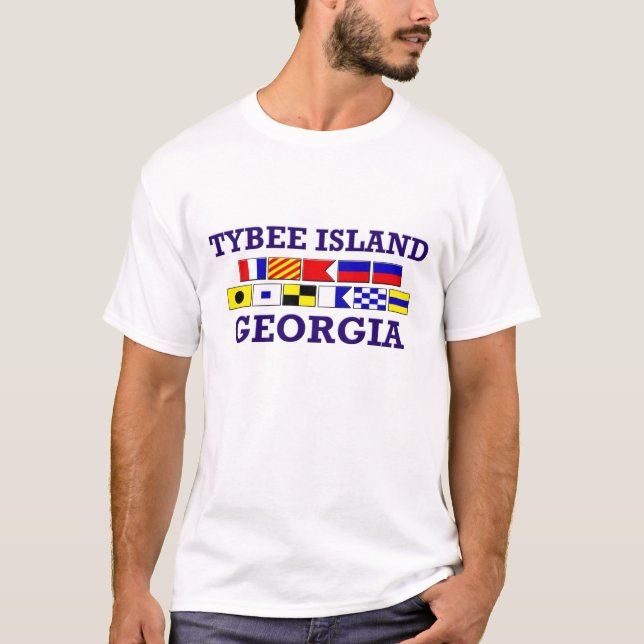 Tybee Island Nautical Flag T-Shirt (Front)