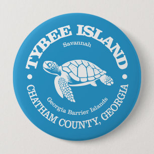 Tybee Island (sea turtle) 10 Cm Round Badge