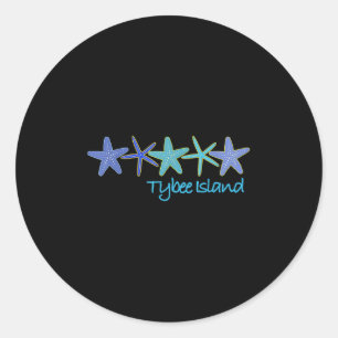 Tybee Island Tropical Vacation Beach Classic Round Sticker