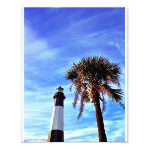 Tybee Lighthouse with Palmetto Photo Print