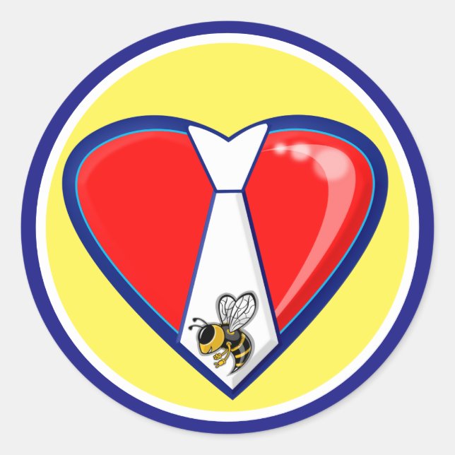 TYBEE LOVE  CLASSIC ROUND STICKER (Front)