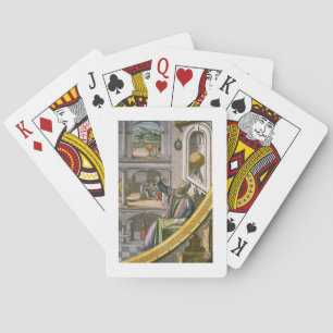 Tycho Brahe (1546-1601) aged 40, amongst his astro Playing Cards