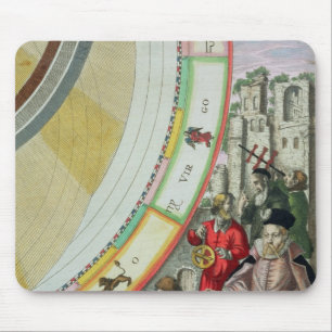 Tycho Brahe , detail from a map showing his Mouse Mat