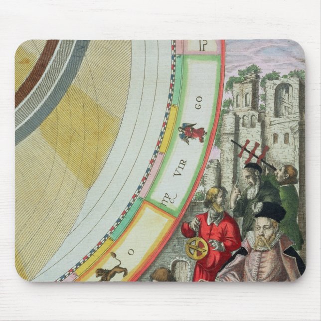 Tycho Brahe , detail from a map showing his Mouse Mat (Front)