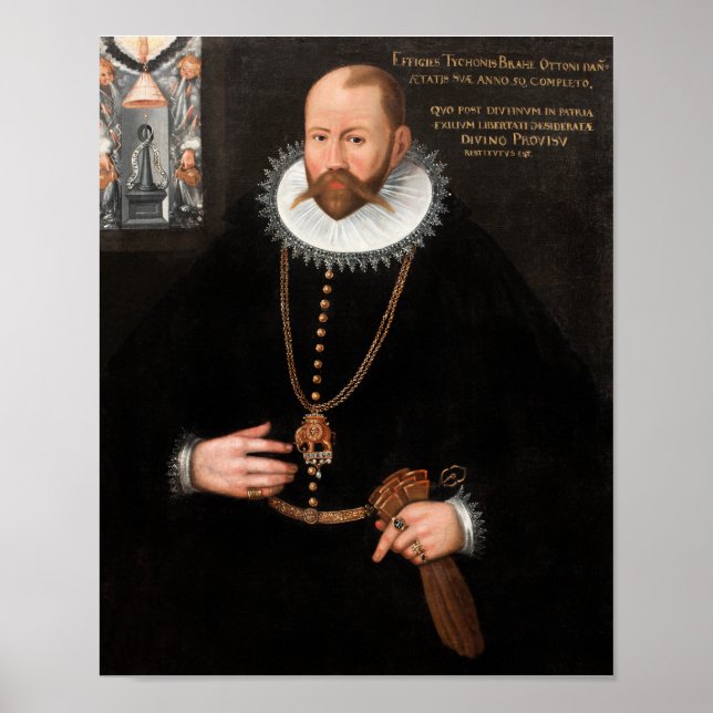 Tycho Brahe Portrait - 1596 Poster (Front)