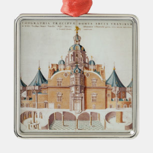 Tycho Brahe's observatory Uraniborg Metal Tree Decoration